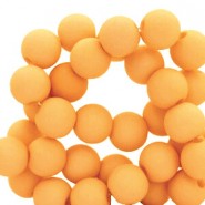 Acryl kralen mat rond 6mm Sorbet orange